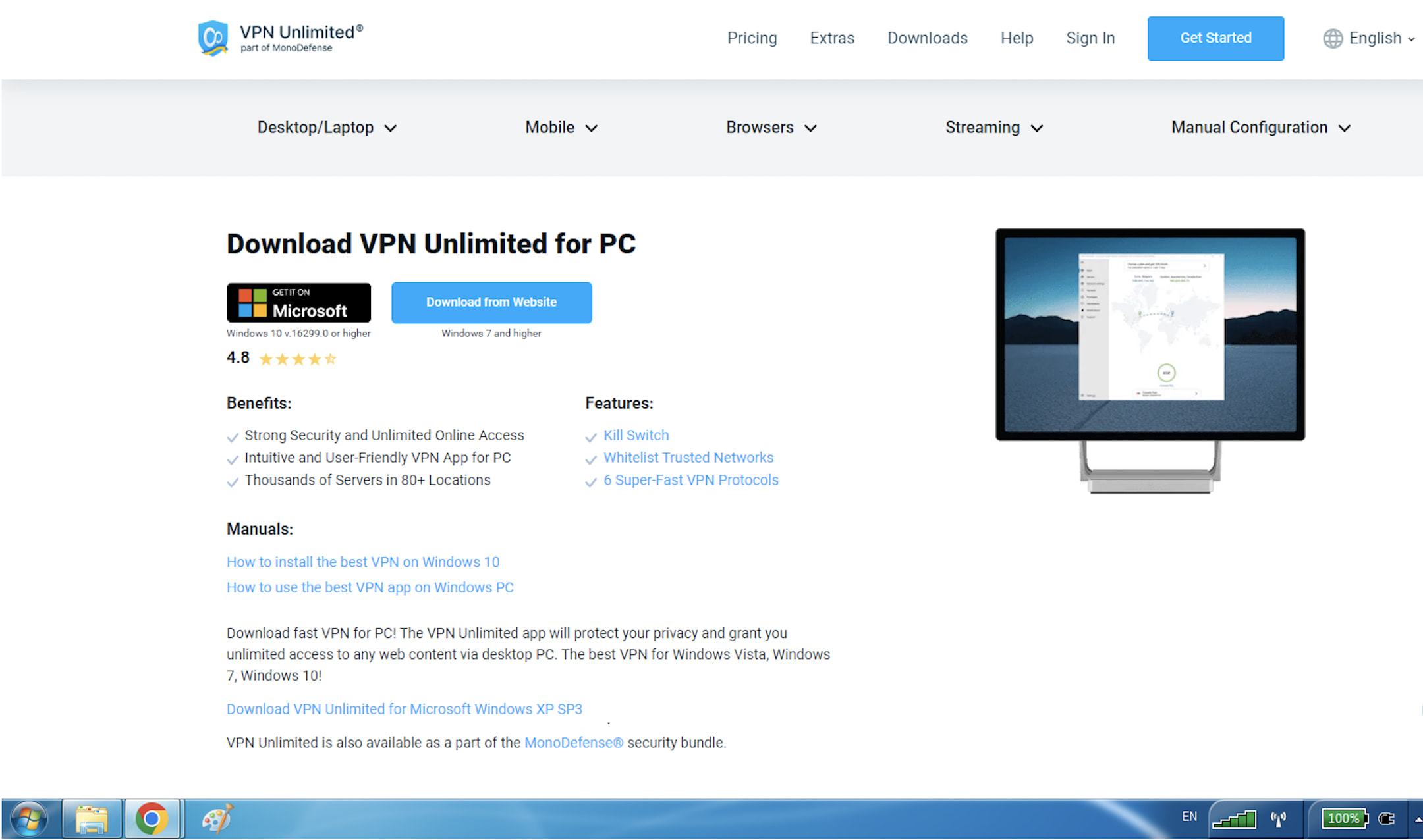 Installation of VPN on Windows 7