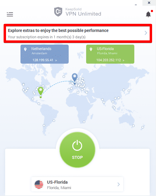 How to use Windows VPN: Purchases tab